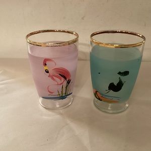 Vintage souvenir glasses Florida, hand painted